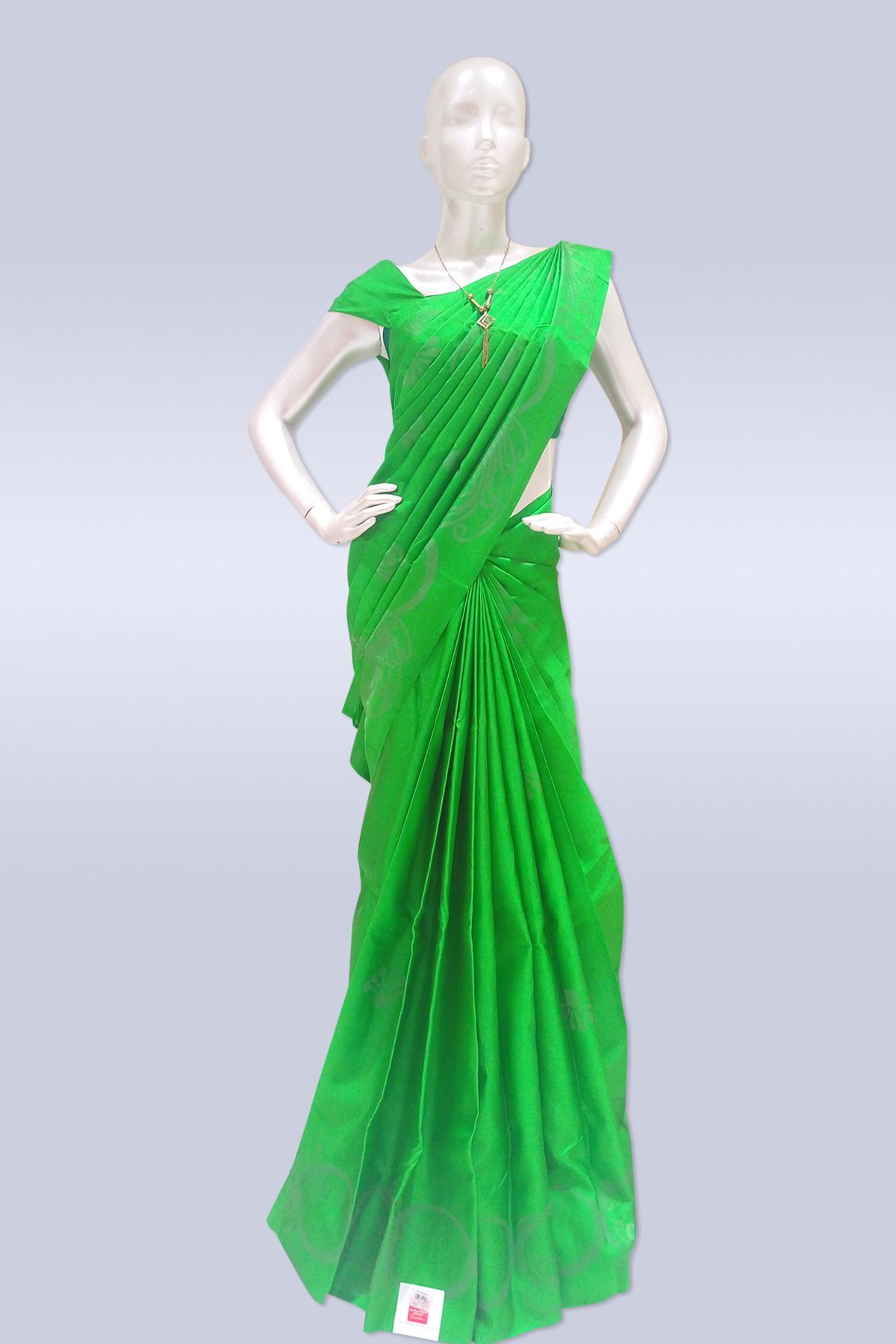 PARROT GREEN DESIGNER BANDHANI SAREE WITH BLOUSE PIECE - Indian Clothing  Stores